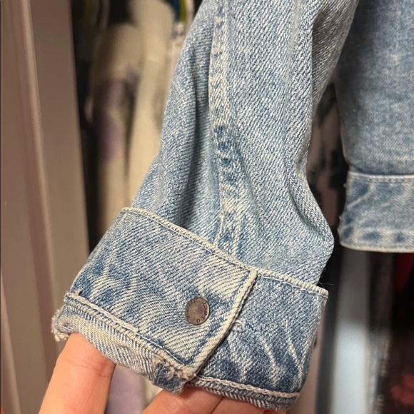 Topshop Cream Sherpa Lined Denim Jacket - Picture 7 of 12